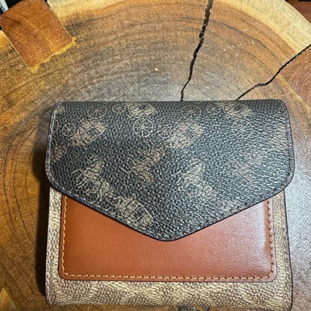Coach Wynn Small Wallet with Horse and Carriage Print